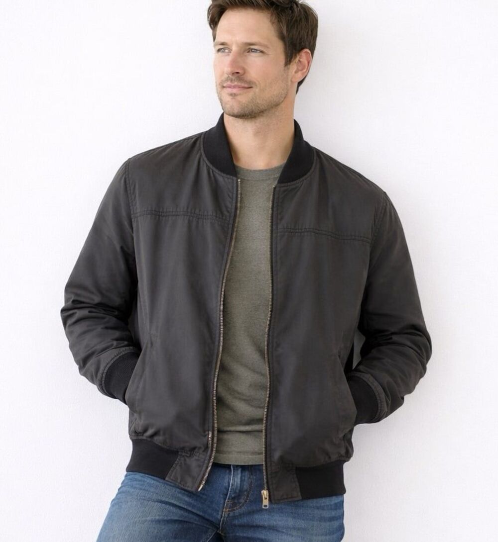 Munsingwear Black Cup Shoulder Derby Jacket L Vintage Blouson Bomber 90s Skater